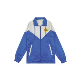 Manufacture Long Sleeve Men's Contrasting Color Windbreaker Coat Fashion Design Elastic Cuffs 100% Polyester White Contrasting Blue Team Uniform  Hydrostatic Head   3000 mmH2O J1019 Manufacture Long Sleeve Men's Contrasting Color Windbreaker Coat Fashion Design Elastic Cuffs 100% Polyester White Contrasting Blue Team Uniform  Hydrostatic Head   3000 mmH2O J1019